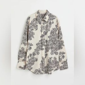 H&M button up shirt printed